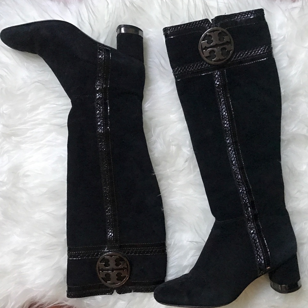 Tory Burch Black Sabina Riding Fall Boots